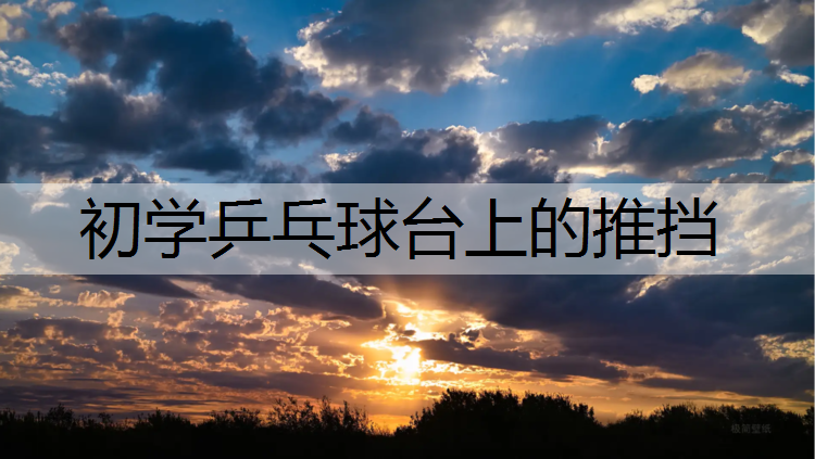 初学乒乓球台上的推挡